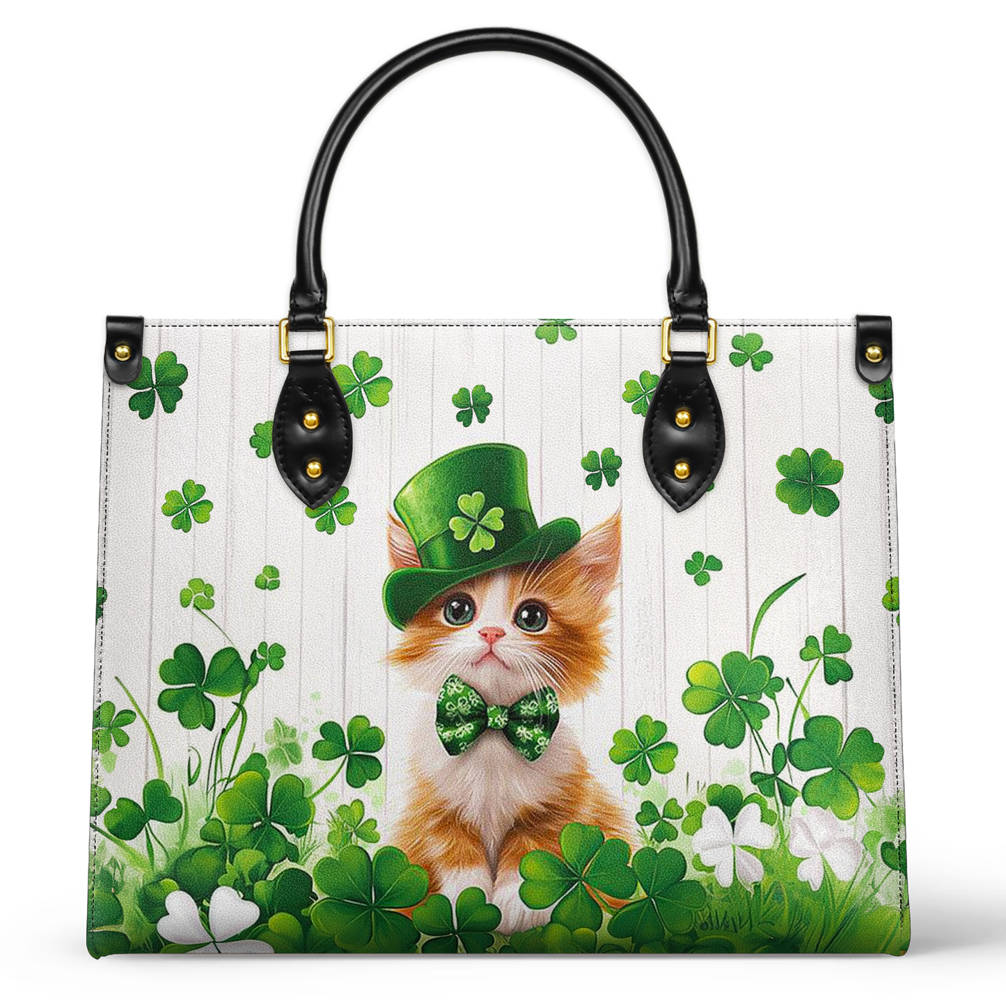 Shineful Leather Bag Clover Kitty