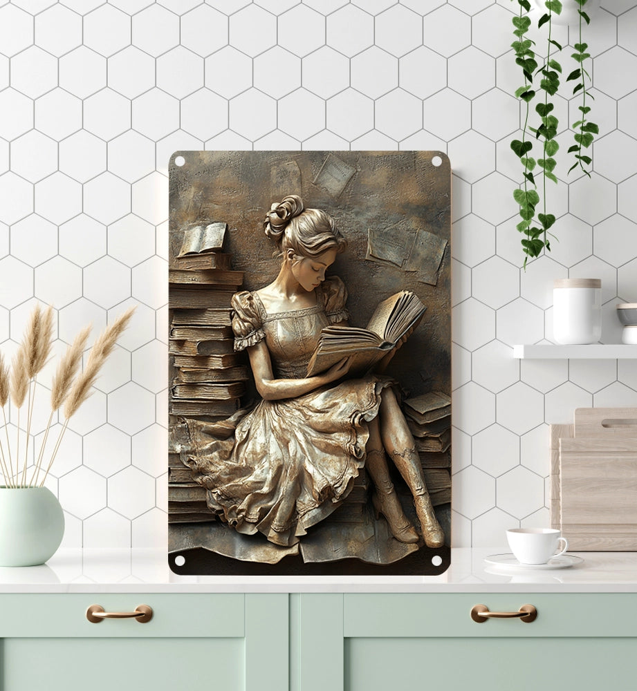 Shineful 2D Metal Sign Timeless Reader’s Dream