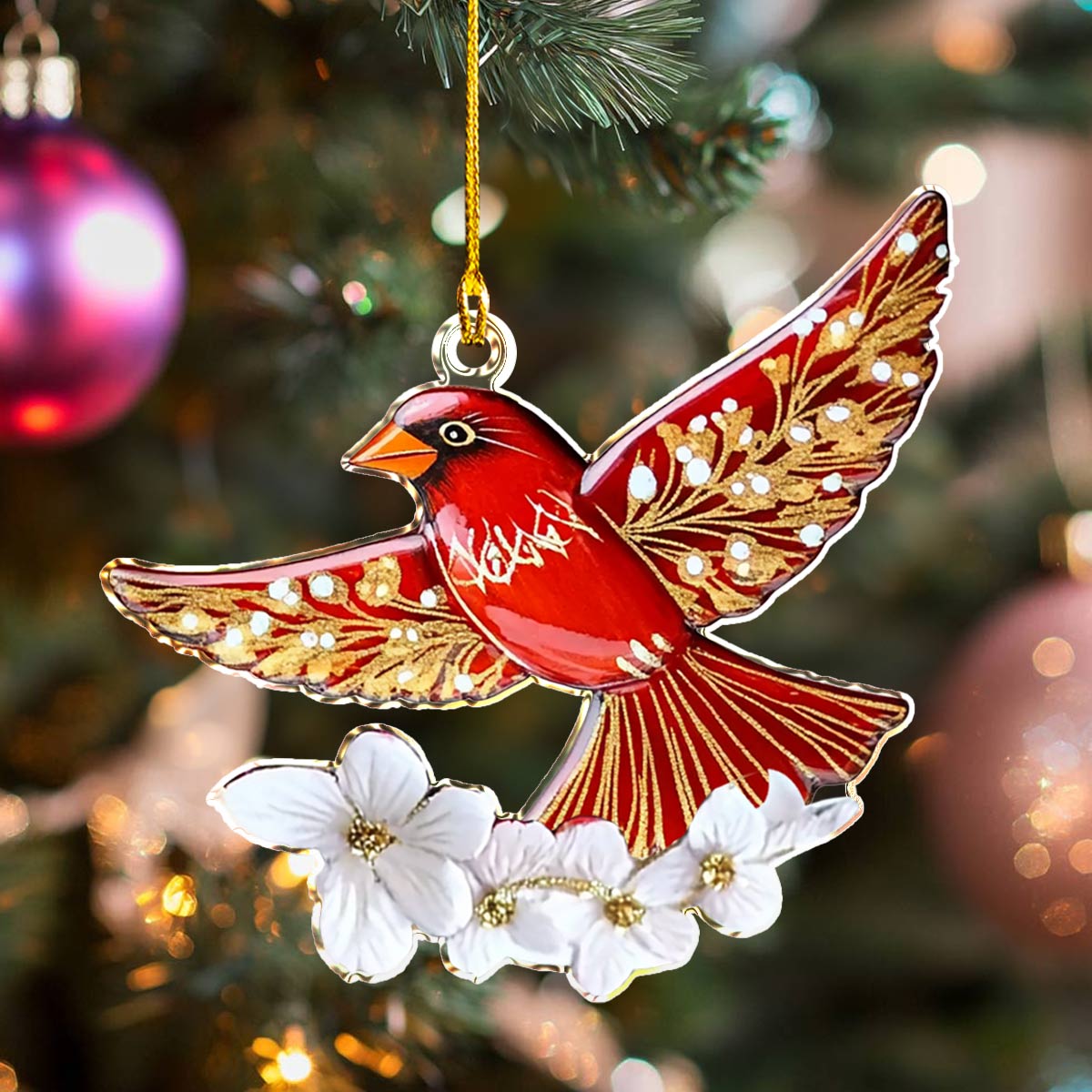 Shineful 2D Acrylic Ornament Cardinal Bliss