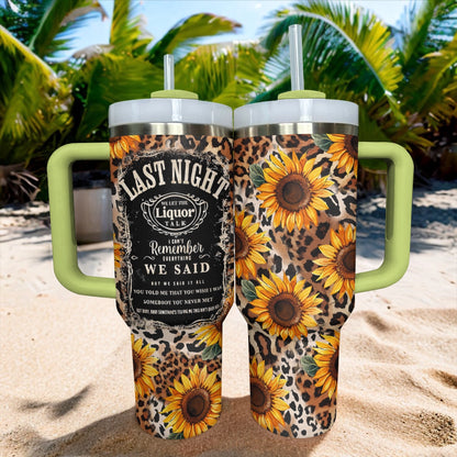 Shineful Tumbler Sunflower Cowhide Leopard