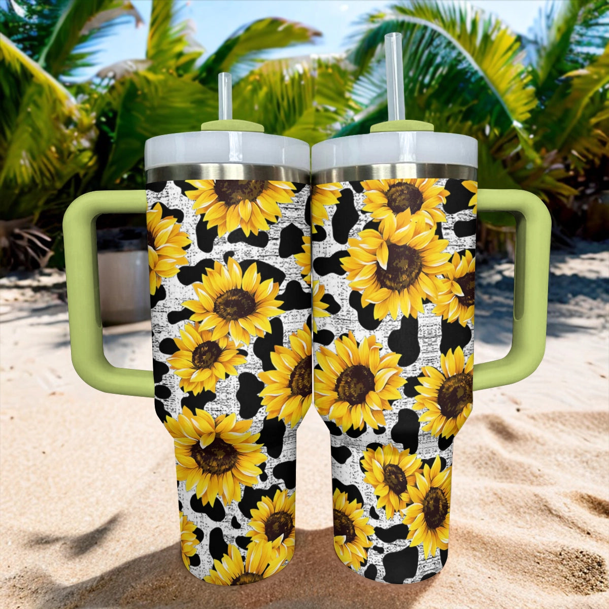 Shineful Tumbler Cowhide Sunflower