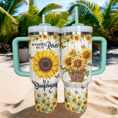 Shineful Tumbler Be a Sunflower