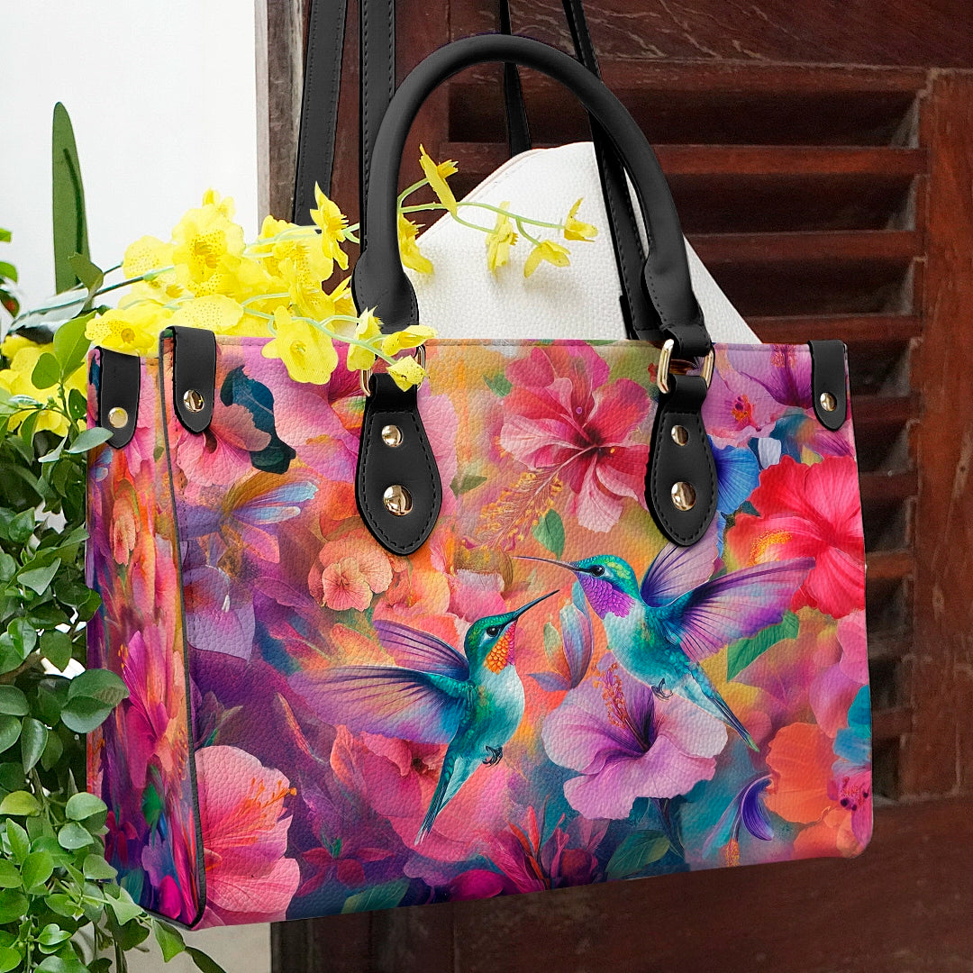 Sac en cuir brillant Hummingbird Bliss