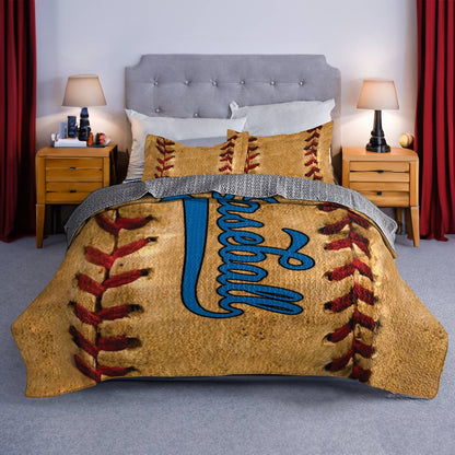 Shineful All Season Quilt 3-Piece Set Proud Baseball