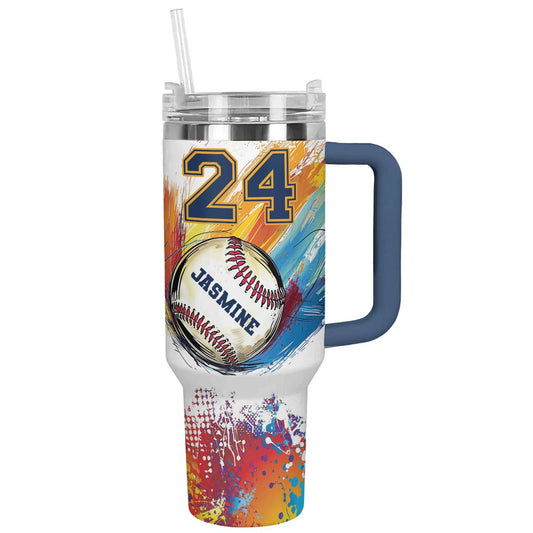 Shiny personalisierter Becher bunt Baseball