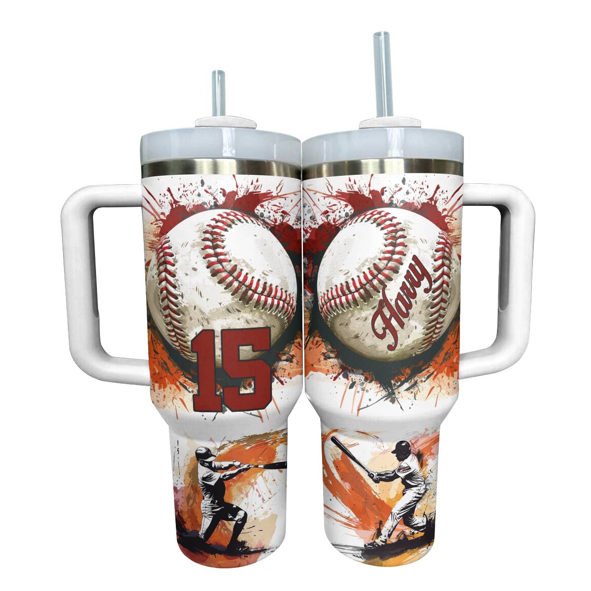 Glänzender personalisierter Baseball-Becher