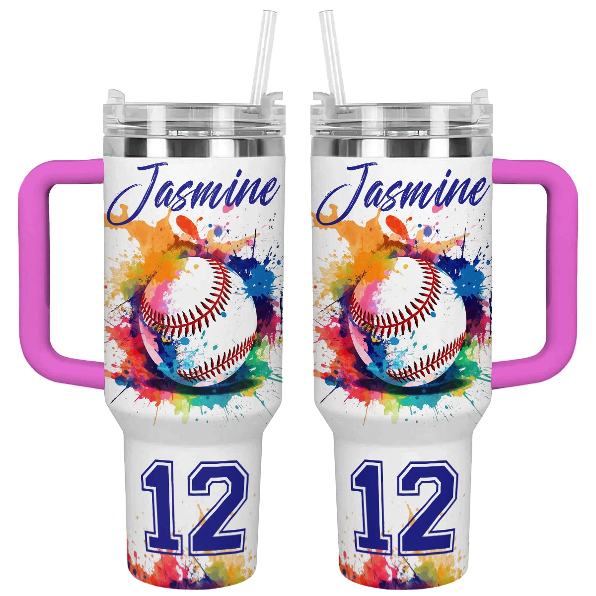 Shineful Tumbler Personalized Color Splash Baseball