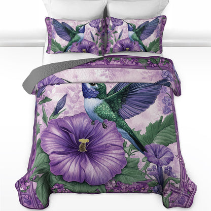 Shineful All Season Quilt 3-teiliges Set Lila Kolibri Harmonie