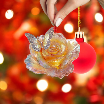 Shineful 2D Acrylic Ornament Gorgeous Crystal Rose