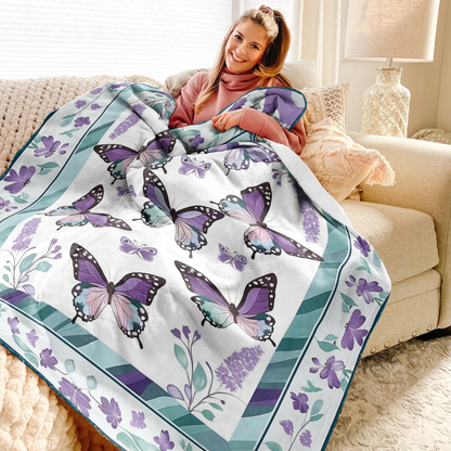 Shineful Fleece Blanket Butterfly Bliss