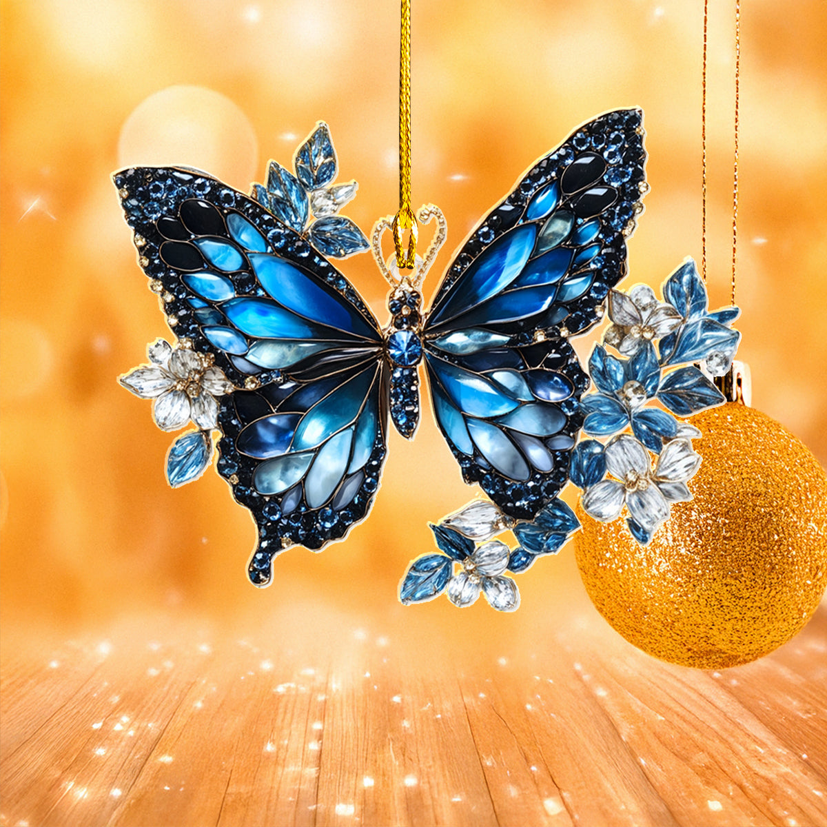 Shineful 2D Acrylic Ornament Diamond Butterfly