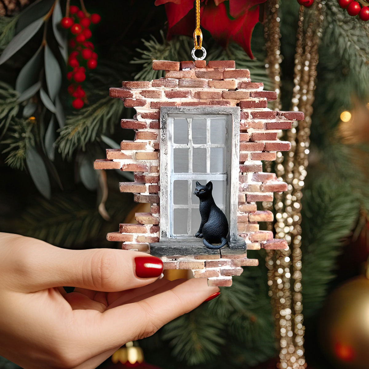 Shineful 2D Acrylic Ornament - Feline In The Window