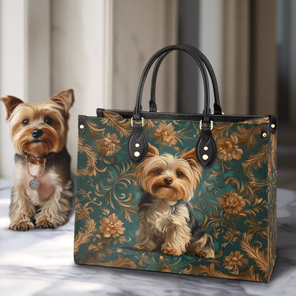 Shineful Leather Bag Regal Yorkie Elegance