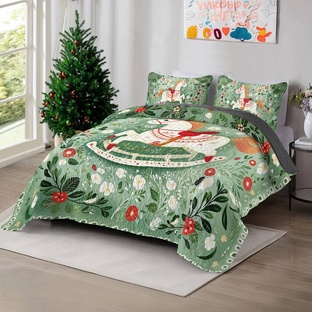 Shineful All Season Quilt 3-Piece Set Rocking Horse Dreams