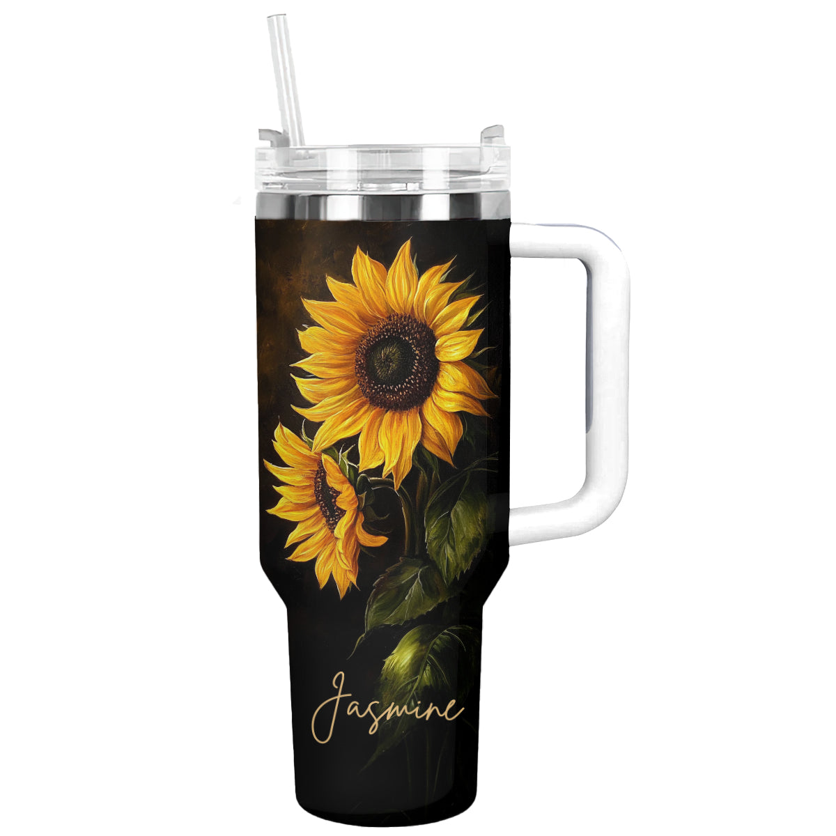 Shineful Tumbler Personalized Elegant Sunflower