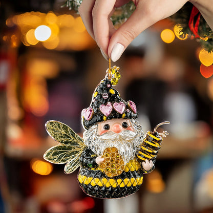 Shineful 2D Acrylic Ornament Bee Santa Festive Buzz of Joy