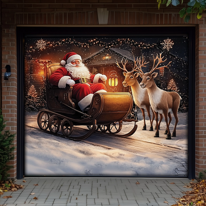 Shineful Garage Door Banner Decoration - Santa’s Christmas Journey