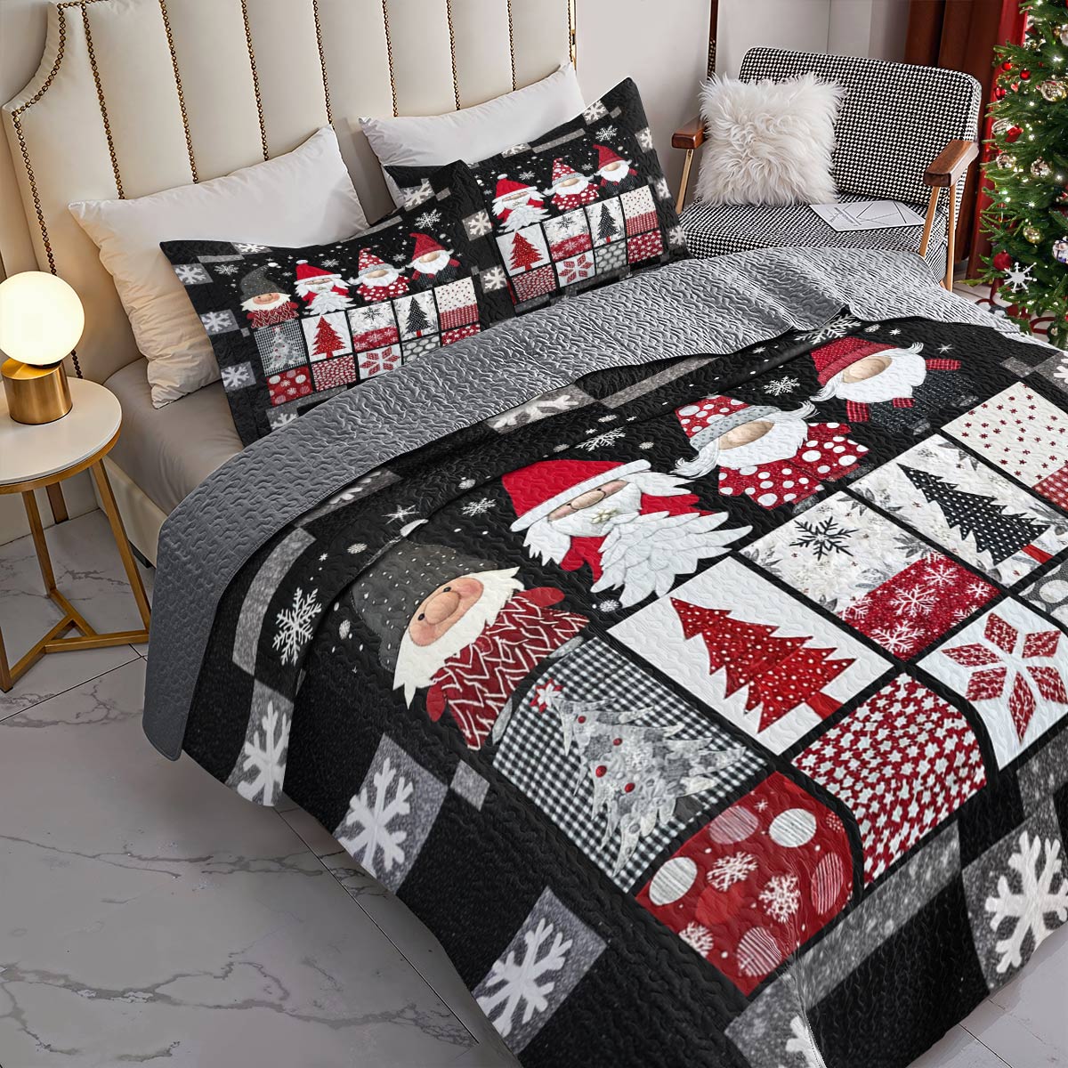 Shineful All Season Quilt 3-Piece Set Stunning Gnomes