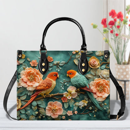 Shineful Leather Bag Whispering Lovebirds