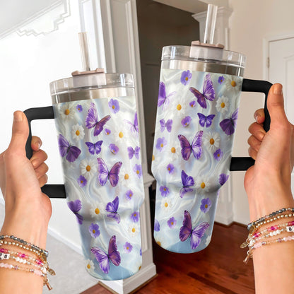 Shineful Glossy Tumbler Butterfly Garden