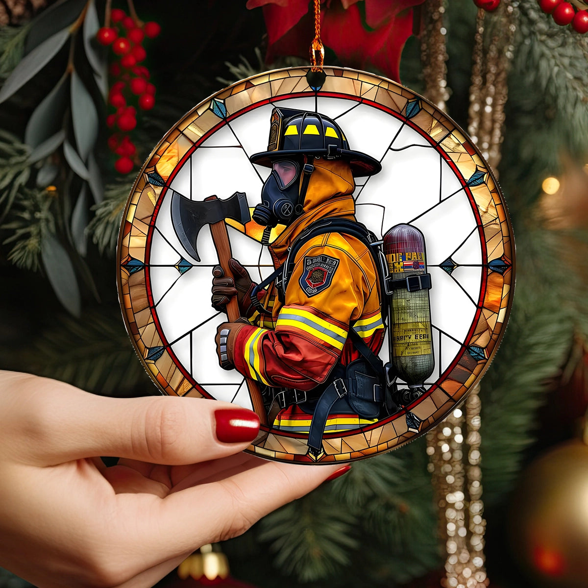 Shineful 2D Acrylic Ornament Honoring Our Firefighters