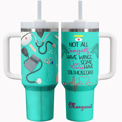 Krankenschwester Tumbler glänzende Krankenschwester Uniform nicht alle Winkel haben Flügel personalisiert