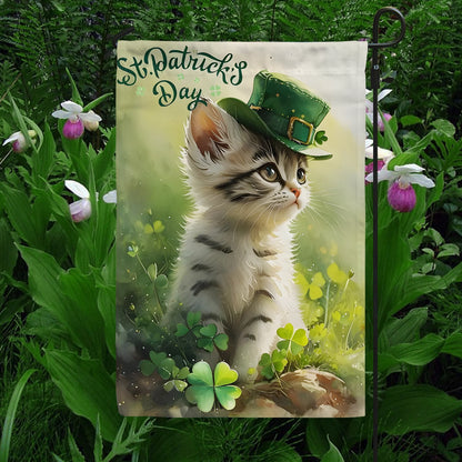 Shineful Garden Flag 12" x 18" Irish Cat Magic