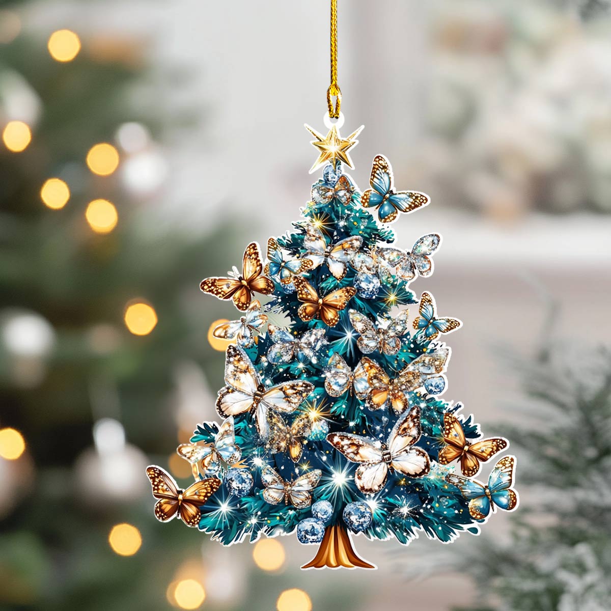 Shineful 2D Acrylic Ornament Fluttering Joy Tree