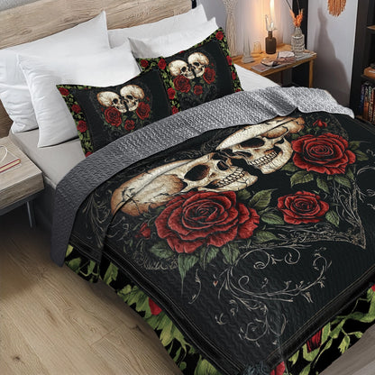 Shineful All Season Quilt 3-Piece Set - Eternal Skull Romance