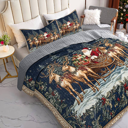 Shineful All Season Quilt 3-Piece Set Classical Christmas