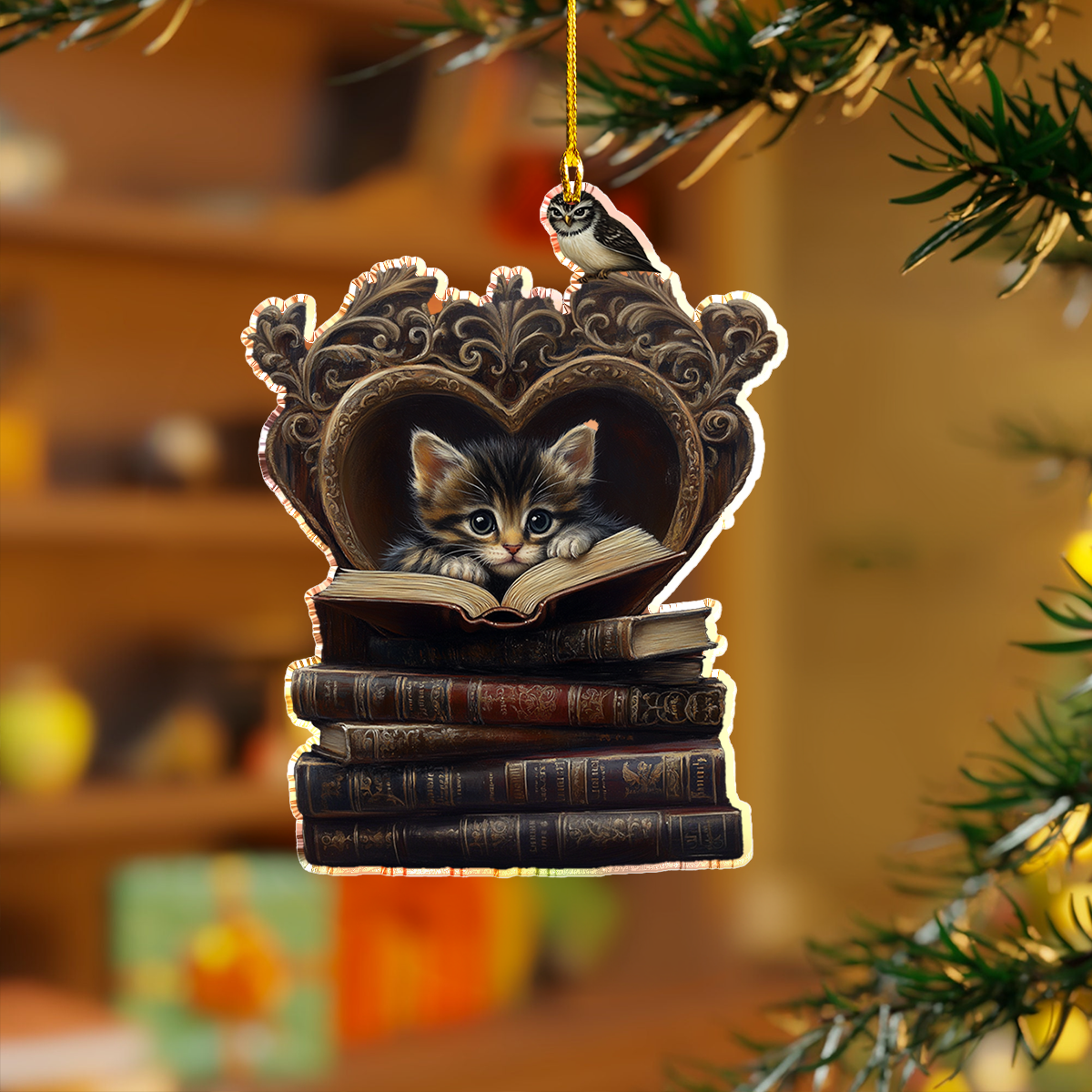 Shineful 2D Acrylic Ornament - Literary Hearts