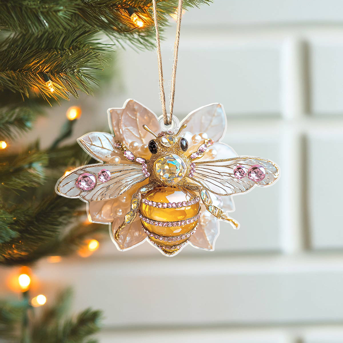 Shineful 2D Acrylic Ornament Bee Flower