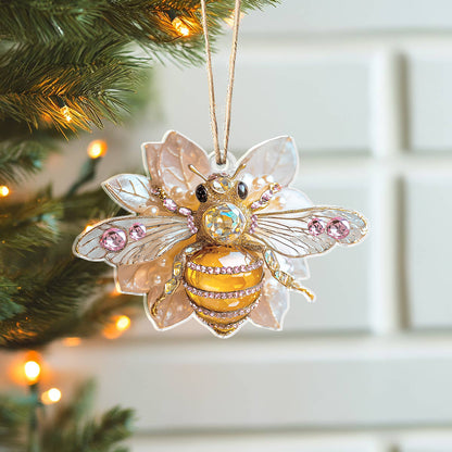 Shineful 2D Acrylic Ornament Bee Flower