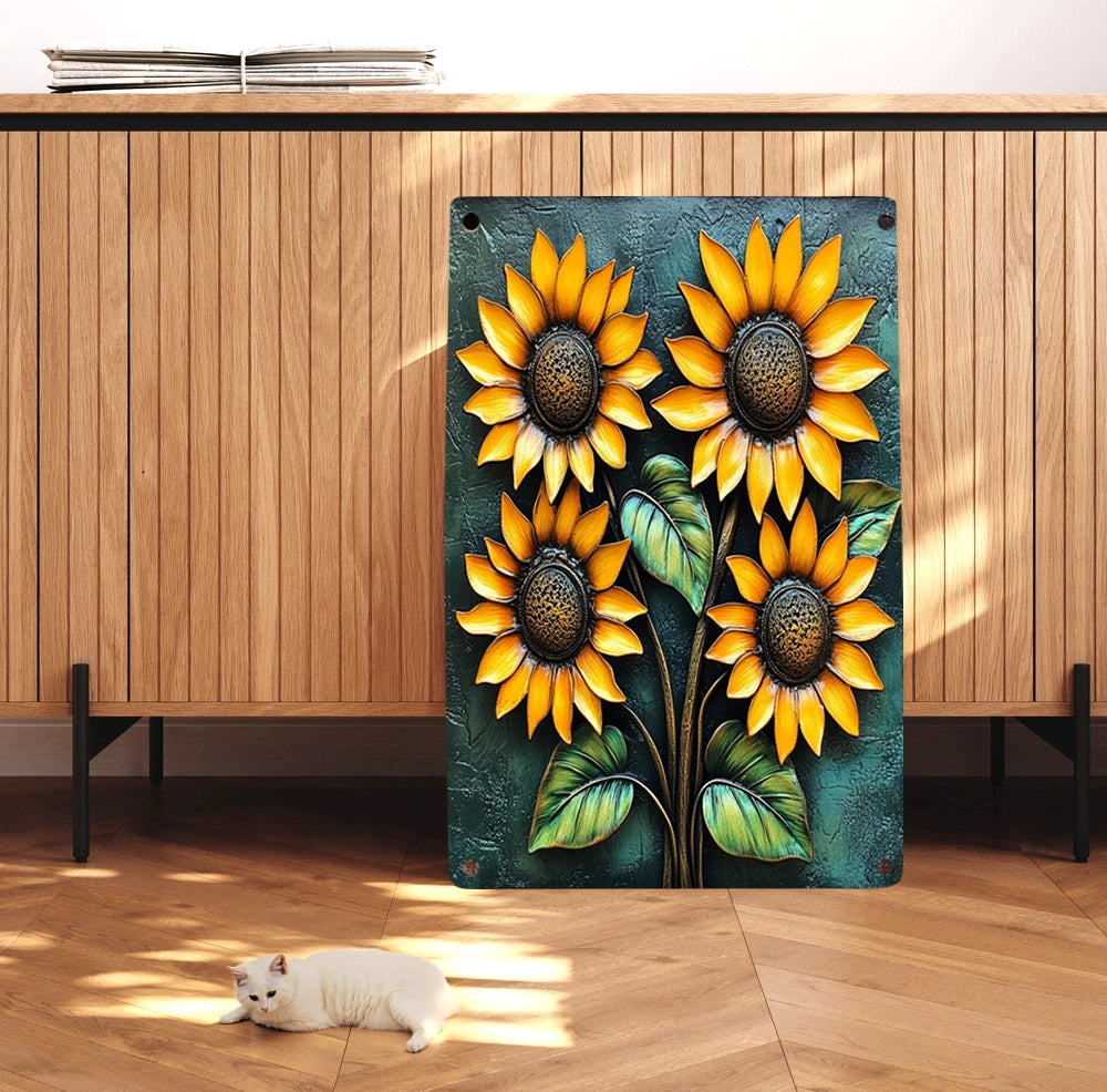 Shineful 2D Metal Sign Sunflower Symphony