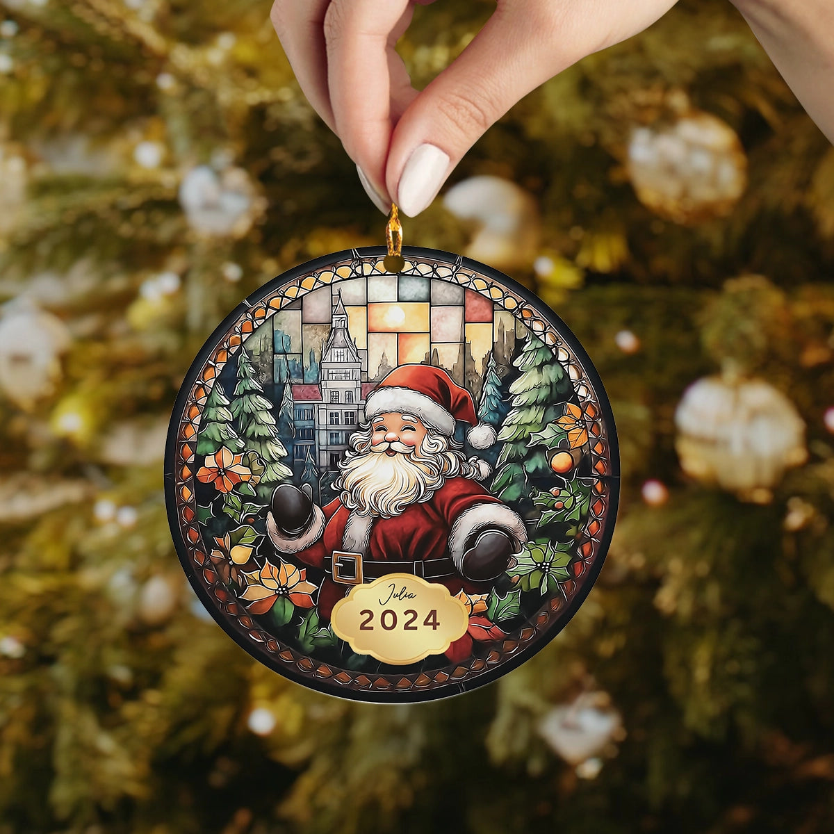 Shineful 2D Acrylic Ornament Santa's Festive Village