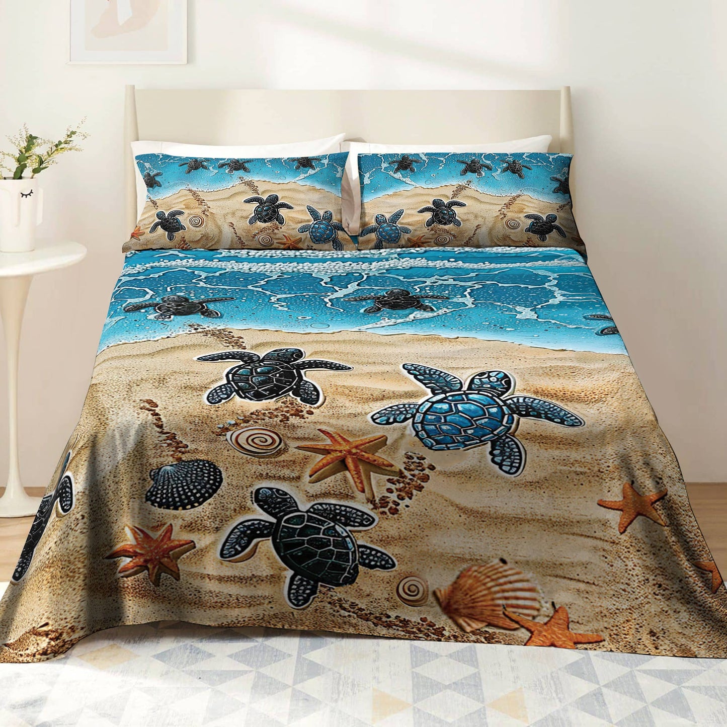 Ensemble de draps Shineful 4 pièces Sea Turtle Journey