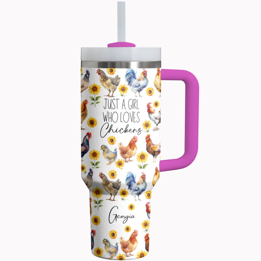 Chicken Tumbler Shineful Just A Girl Who Loves Chickens