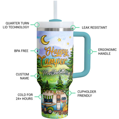 Camping Shiny Tumbler Camp Leben personalisiert