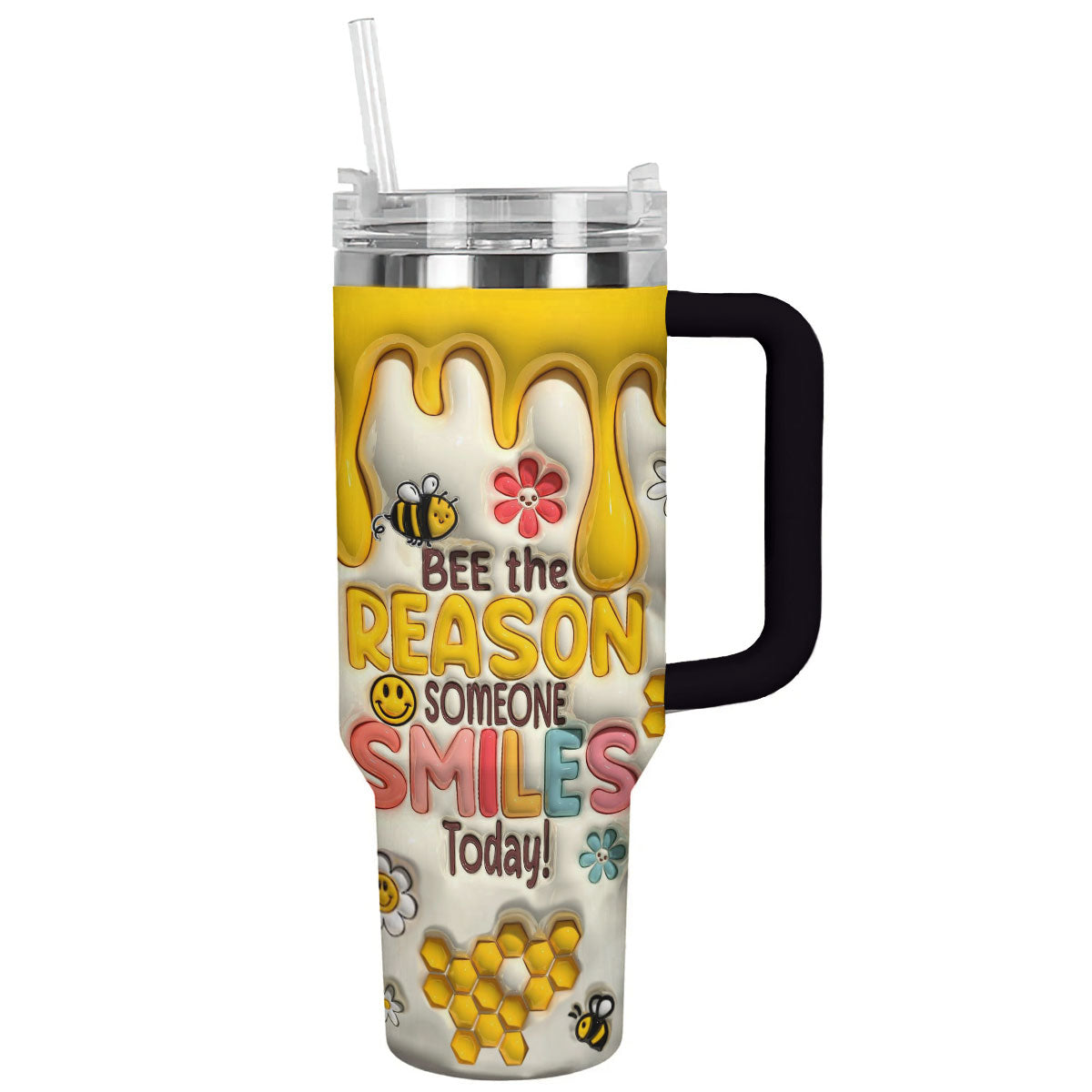 Shineful Glossy Tumbler Puffy Sunny Bee Smiles