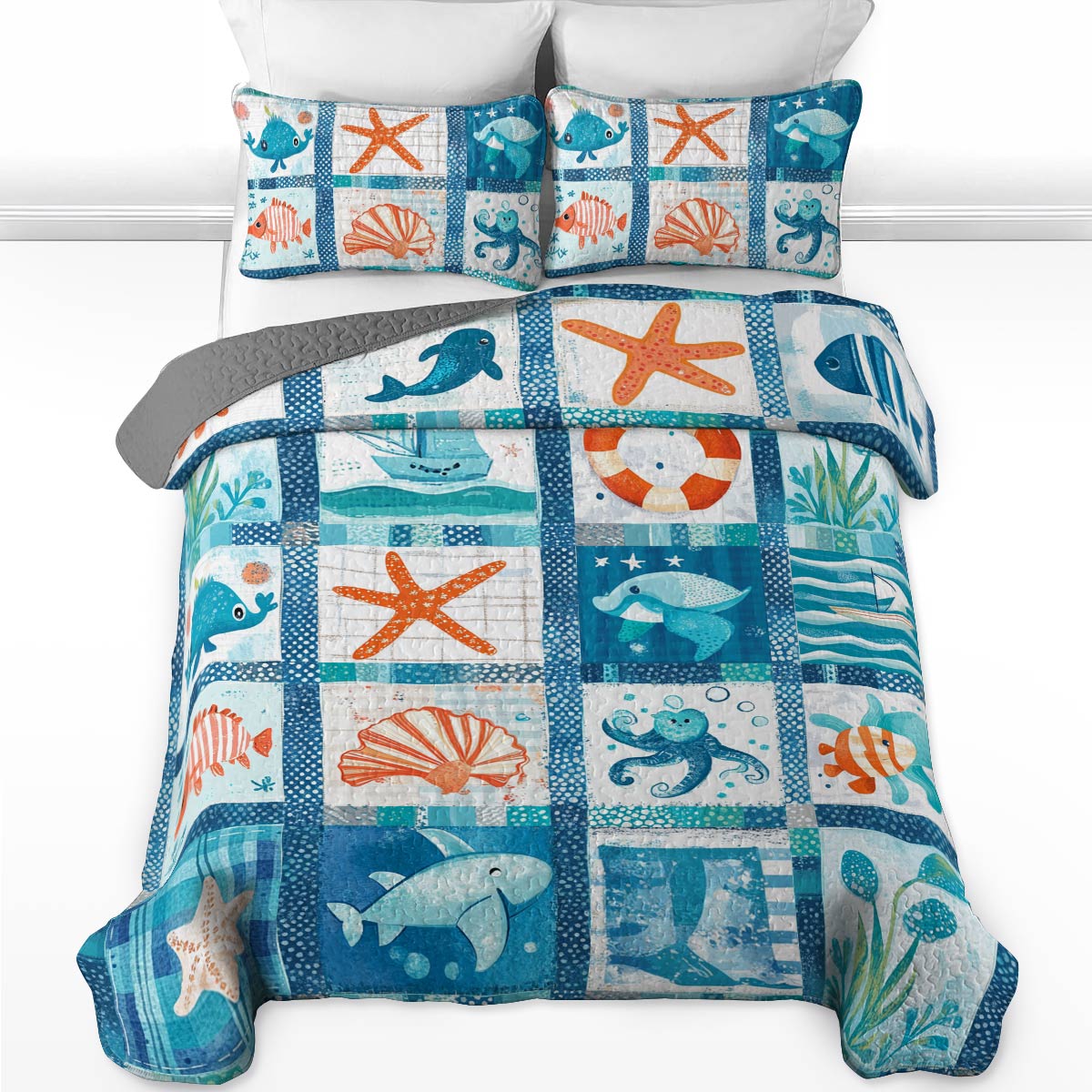 Shineful All Season Quilt 3-teiliges Set Pretty Beach Life