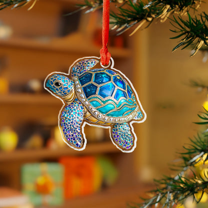 Shineful 2D Acrylic Ornament Midnight Sea Turtle