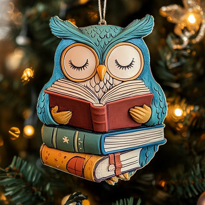 Shineful 2D Acrylic Ornament Sleepy Scholar Owl