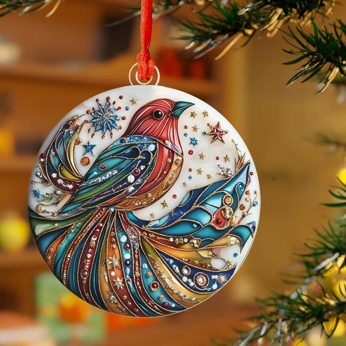 Shineful 2D Acrylic Ornament Colorful Bird