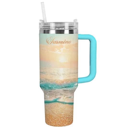 Shineful Tumbler Personalisiert Beachside Sunrise Bliss