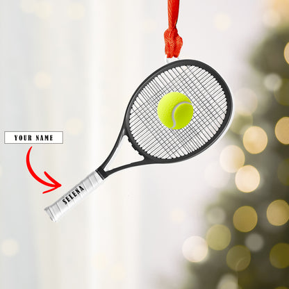 Shineful 2D Acrylic Ornament Personalized Tennis Racket And Ball