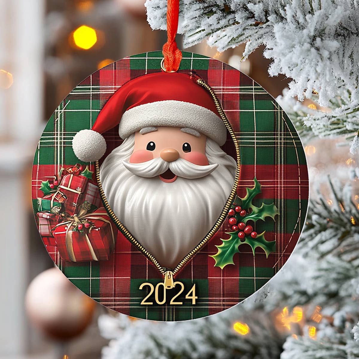 Shineful 2D Acrylic Ornament Merry Santa