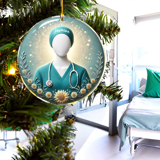 Glänzendes 2D-Ornament aus Acryl „Stolz darauf, eine Krankenschwester zu sein“ 