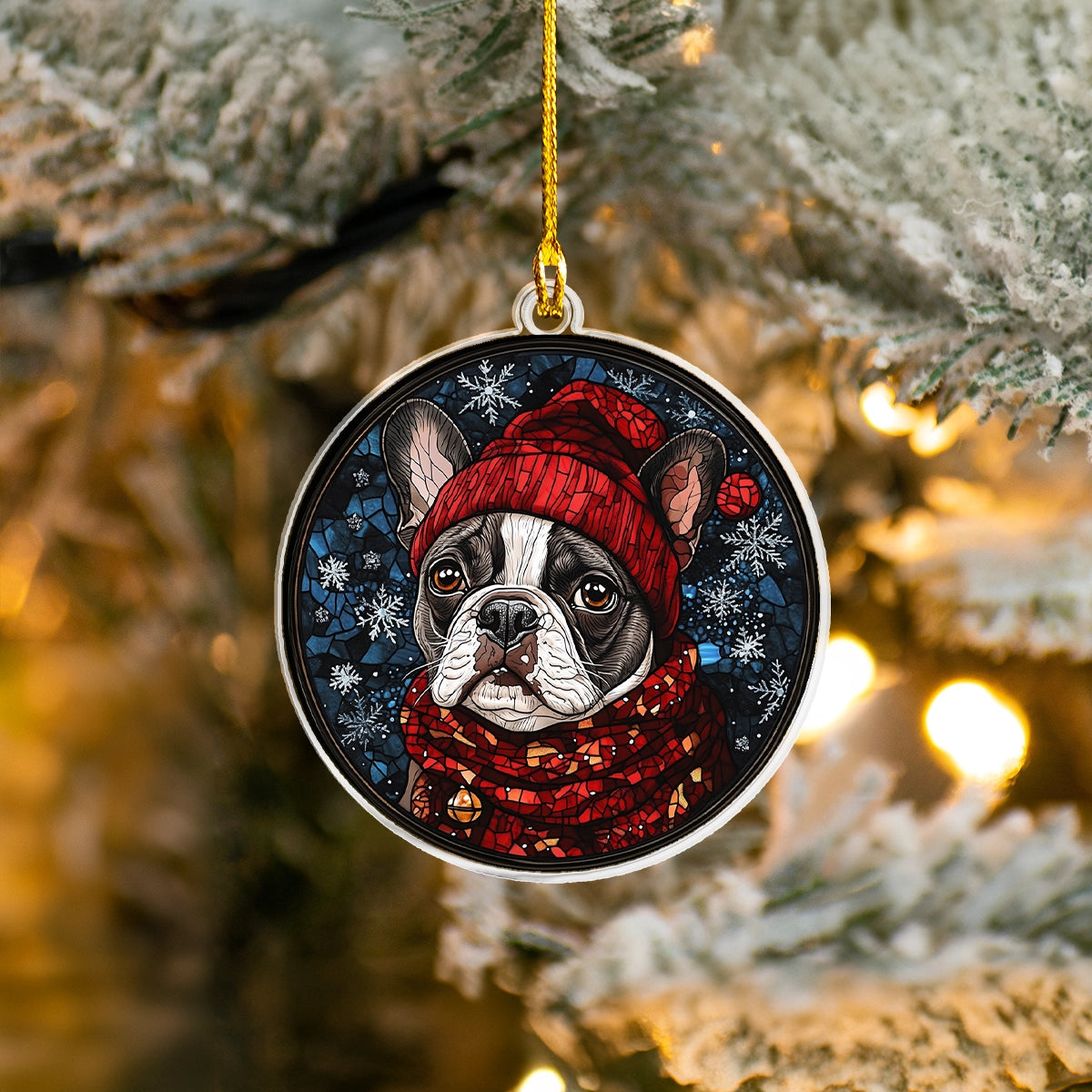 Shineful Acrylic Ornament Winter Wonderland Frenchie