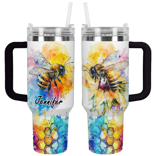 Shineful Tumbler Personalized Bee Blossom Harmony