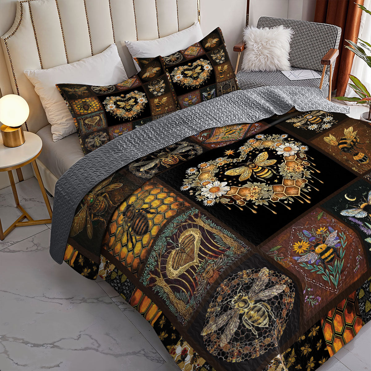 Shineful All Season Quilt 3-Piece Set Mystic Bee